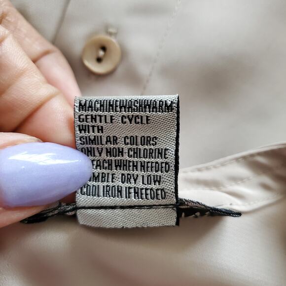 Notations Tan Sleeveless Button Up Back Blouse Top L - Picture 5 of 5